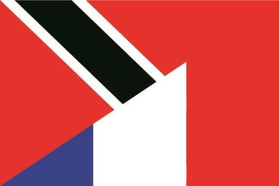 Fahne Flagge Trinidad & Tobago-Frankreich Premiumqualität