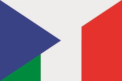 Fahne Flagge Tschechien-Italien Premiumqualität