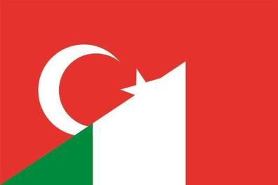 Fahne Flagge Türkei-Italien Premiumqualität