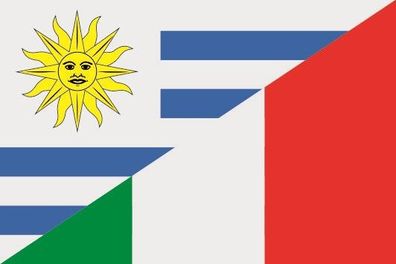Fahne Flagge Uruguay-Italien Premiumqualität