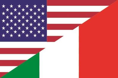 Fahne Flagge USA-Italien Premiumqualität