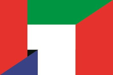 Fahne Flagge VAE-Frankreich Premiumqualität