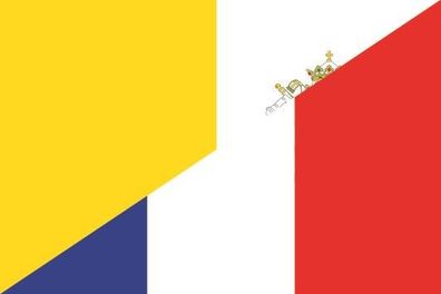 Fahne Flagge Vatikan-Frankreich Premiumqualität