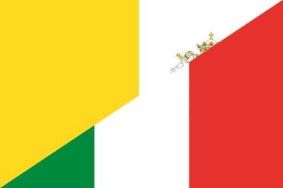 Fahne Flagge Vatikan-Italien Premiumqualität