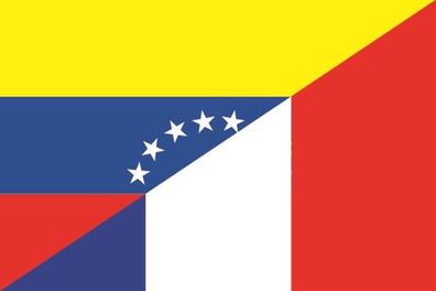 Fahne Flagge Venezuela-Frankreich Premiumqualität