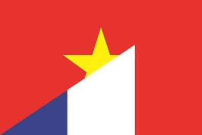 Fahne Flagge Vietnam-Frankreich Premiumqualität