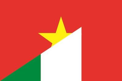 Fahne Flagge Vietnam-Italien Premiumqualität