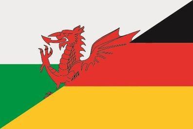 Fahne Flagge Wales-Deutschland Premiumqualität