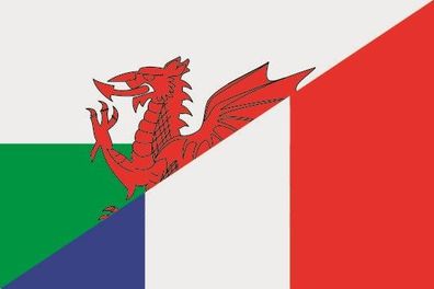 Fahne Flagge Wales-Frankreich Premiumqualität