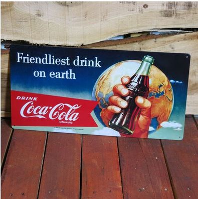 Blechschild Nostalgie Coca Cola Reklame Werbung Blechschild Retro neu Oldschool