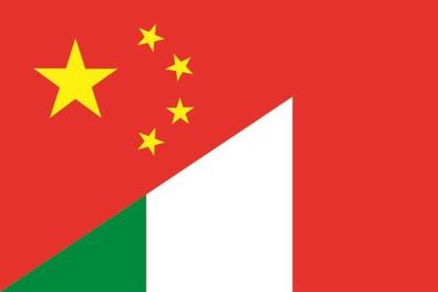 Fahne Flagge China-Italien Premiumqualität