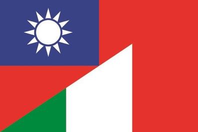 Fahne Flagge Taiwan-Italien Premiumqualität