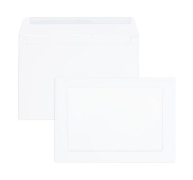 500 Werbefensterumschläge Weiß 162x229 mm (DIN C5) mit Nassklebung