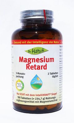 Dr. Hittich Magnesium Retard, 1/2/4x 180 Tabletten, Magnesiumcitrat