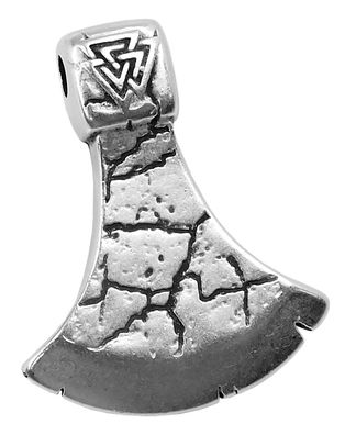 Minott Schmuck Anhänger | Axt mit Symbol > Messing, versilbert 41976
