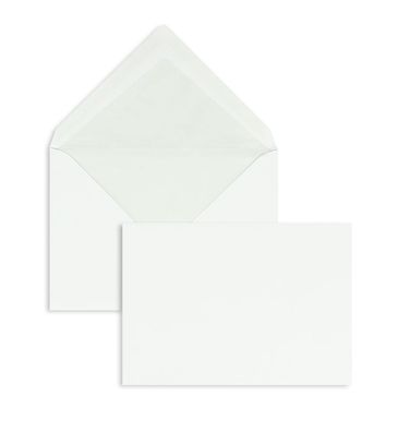 500 Briefumschläge Weiß 114x162 mm (DIN C6) mit Nassklebung