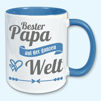 Tasse, Kaffeebecher, Bester Papa auf der ganzen Welt, Vatertag, Ostern, Geschenk