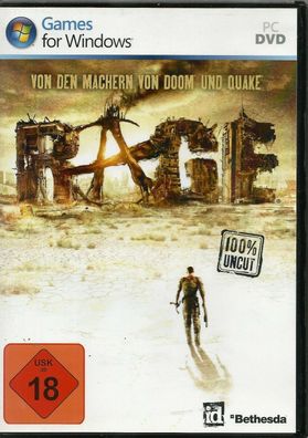 Rage (PC 2011 DVD-Box) 3 DVDs, mit Anleitung, Top Zustand, mit Steam Key Code