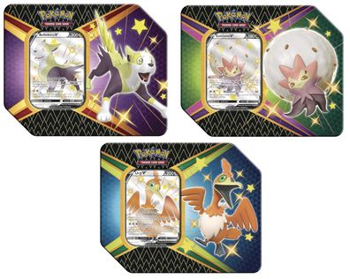 Pokémon Sammelkarten SWSH 4.5 Tin Box "Glänzendes Schicksal" Cottomi Bellektro