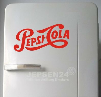 Aufkleber Pepsi Cola Schriftzug 40x20cm für Kühlschrank Kühlbox Auto usw