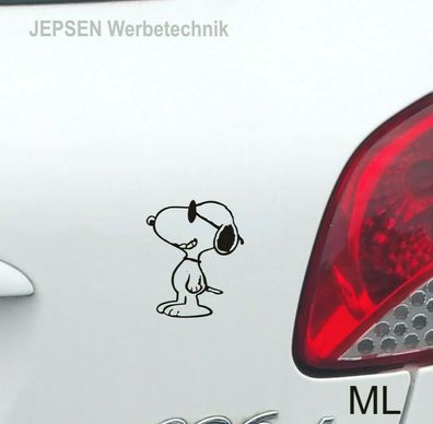 2 Snoopy Aufkleber Joe Cool 6cm S97 ML + MR Wunschfarbe für Auto Fahrrad Notebook