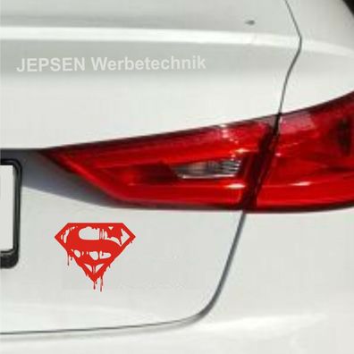 Superman Death 10x8,5cm Autoaufkleber Aufkleber JDM OEM Farbwahl
