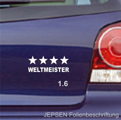Deutschland 4 Weltmeister Sterne 15x6cm Weltmeister WM Aufkleber Autoaufkleber