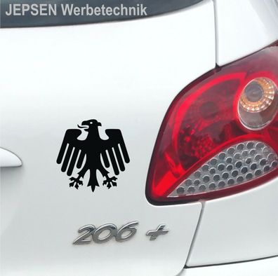 Adler Autoaufkleber Bundesadler 10cm S006A Farbwunsch Deutschland Aufkleber