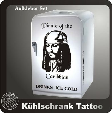 Kühlschrank Aufkleber Set Pirate of the Caribbian - Jack Sparrow
