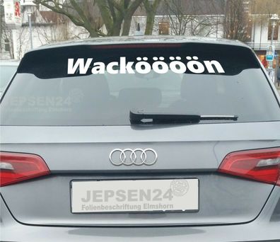 Wacken Autoaufkleber S119 Wacköööön 80cm Farbauswahl Heckfenster Seitenaufkleber