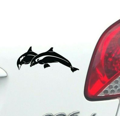 Aufkleber Delphin Autoaufkleber Delfin 13x5cm S034 Farbe nach Wunsch mitteilen