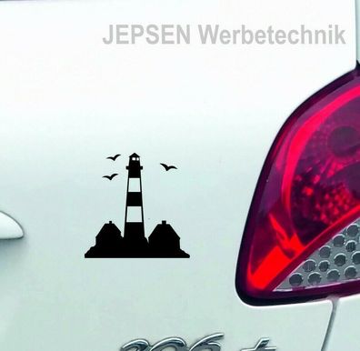 Westerhever Leuchtturm Autoaufkleber 12cm S049C Farbwahl Aufkleber Tattoo