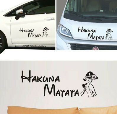 Hakuna Matata Tattoo 70x23cm Wandtattoo & Aufkleber Auto Wohnmobil Bus Wand