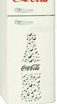 Coca Cola Blasen Bottle Aufkleber 80x24cm, z.B. für Kühlschrank Tür Farbauswahl
