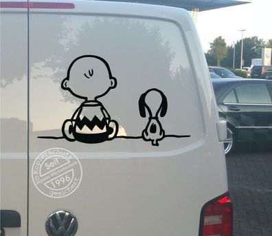 Aufkleber Snoopy Charly 60x36cm S086 Wunschfarbe, Auto Wohnmobil Wohnwagen Bus
