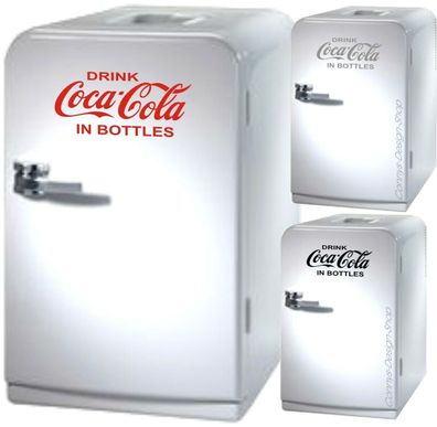 Aufkleber Drink Coca Cola in Bottles 30x15cm Farbauswahl für Kühlschrank Tür