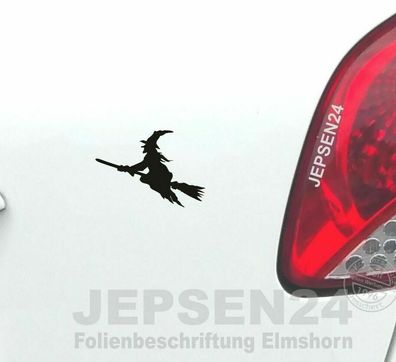 Aufkleber Hexe 5cm S031 ML oder MR in Wunschfarbe Sticker Harz Autoaufkleber