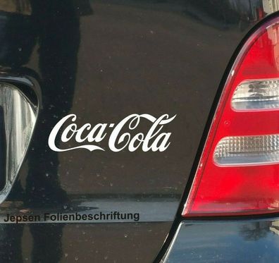 Aufkleber Coca Cola 20cm für Kühlschrank Auto Rad Spiegel, einfarbig nach Wunsch
