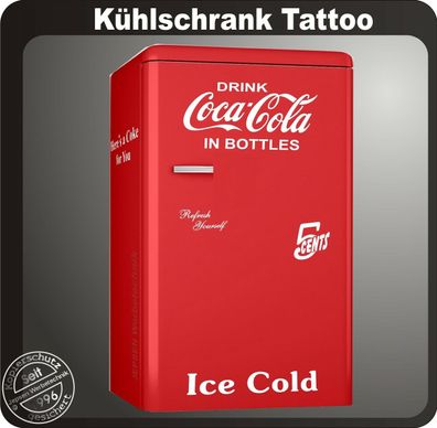 6 teiliges Drink Coca Cola Kühlschrank Aufkleber Set 5 Cent - große Farbauswahl