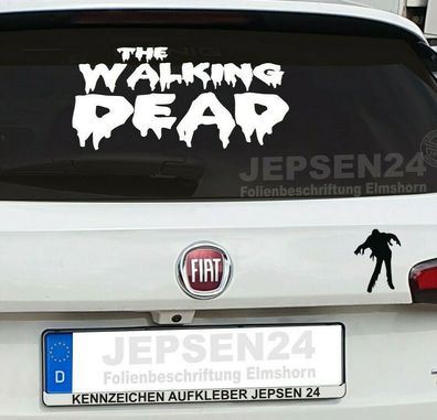 Autoaufkleber Walking Dead Aufkleber 30x21cm + Zombie S015 in Wunschfarbe OEM