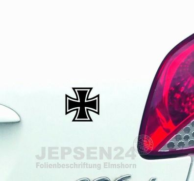 2x Iron Cross Silhouette Aufkleber 2er Set 5cm S004 Eiserne Kreuz - Farbauswahl