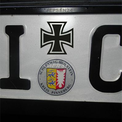 2x Iron Cross Silhouette Aufkleber 2er Set 3,5cm S004 Eiserne Kreuz Farbauswahl