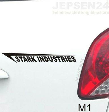 Auto Aufkleber 2x Stark Industries 15cm S142 M1 + M2 + Farbwahl JDM Iron Man