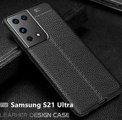 Samsung Galaxy S21 Case Cover Leder Handyhülle Schutzkappe Design Schutzhülle