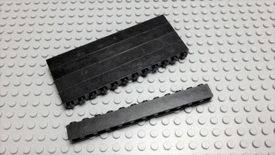 Lego 5 Basic Steine 1x12 hoch schwarz 6112 Legos habewn Kratzer