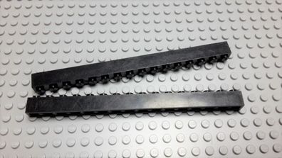 Lego 2 Basic Steine 1x16 hoch schwarz 2465 Legos haben Kratzer