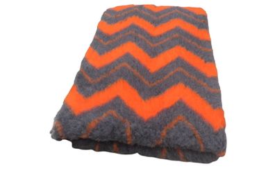 Vet Bed Hundedecke Hundebett Schlafplatz 100 x 75 cm anthrazit-orange