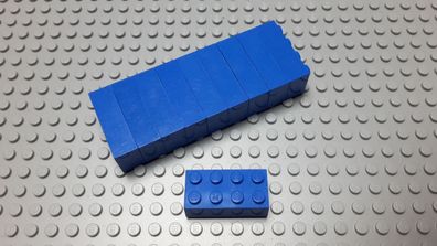 Lego 10 Basic Steine 2x4 hoch Blau 3001 Set 10265 7035 60061 6951