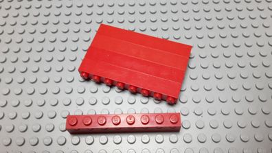 Lego 5 Basic Steine 1x8 hoch Rot 3008 Set 4555 369 372 8185