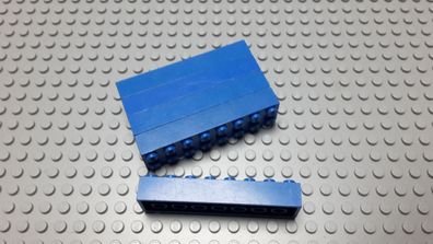 Lego 5 Basic Steine 2x8 hoch Blau 3007 Legos haben Kratzer